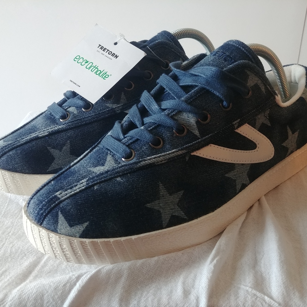 Tretorn Nylite Plus Blue/White Stars Canvas
